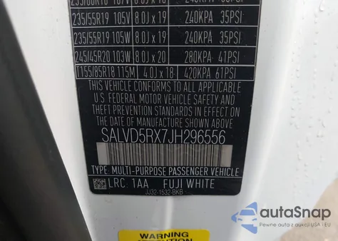 2018 Land Rover Range Rover Evoque Hse Dynamic z USA, uszkodzony, nr VIN SALVD5RX7JH296556